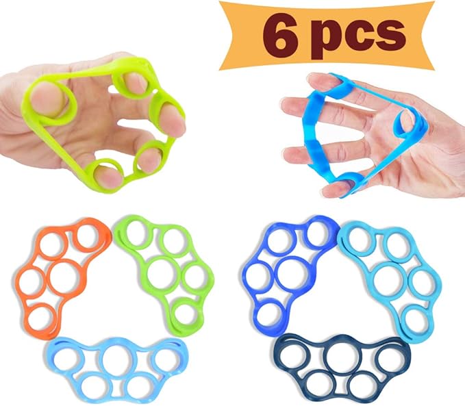Hand Grip Strengthener, Finger exerciser, Grip Strength Trainer (6 PCS),NEW MATERIAL,Forearm grip