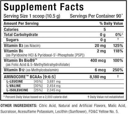 ALLMAX Nutrition AMINOCORE BCAA, Pineapple Mango - 945 g Powder - 8.18 Grams of Branched Chain Amin