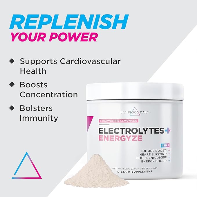 Livingood Daily Electrolytes Powder, Electrolytes Hydration Powder with Vitamin C, Taurine, D