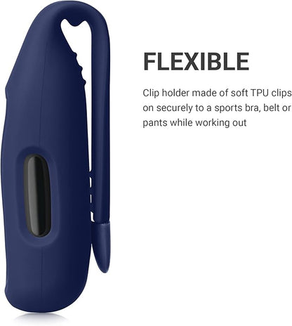 kwmobile 2X Clip Holders Compatible with Fitbit Inspire 3 / Inspire 2 / Ace 3 - Clip-On Holder