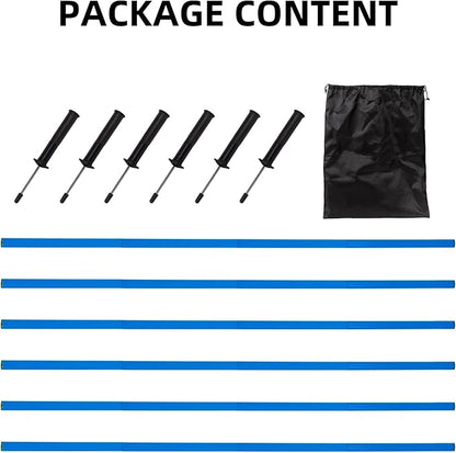 6 Pcs 5FT Agility Training Poles for Soccer,Basketball,Football,Dog,Horse Training-Adjustable Speed