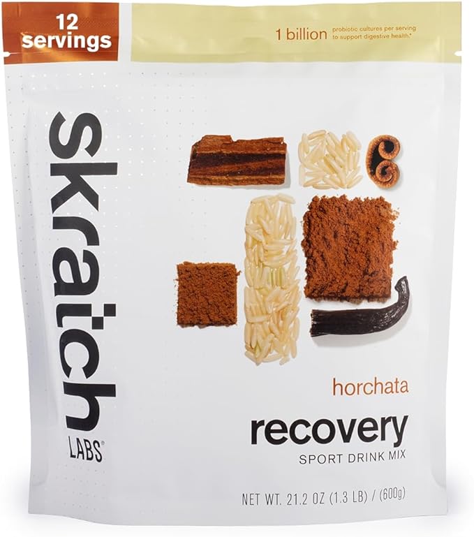 Skratch Labs Post Workout Recovery Drink Mix with Horchata, (21.2 oz, 12 Servings) with Complete