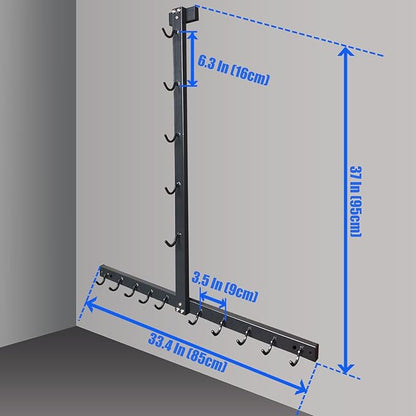 Lat Pull Down Bar Gym Accessory Rack, Lat Pulldown Attachments Cable Attachment Storage Rack for