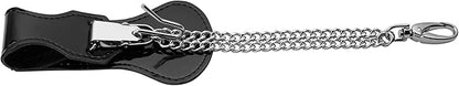 USMC Officer's Sword Frog Bundle Leather Saber Holder with Chrome Metal Chain for Ceremonial Sword