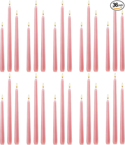 MTLEE Taper Candles 8/10/12 Multi Height Unscented Taper Candles 8 Burn Hours for Dinner Decorative