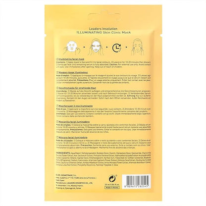 Leaders Insolution Illuminating Skin Clinic Mask | Omega-3 & Purslane Extract for Radiant Glow |