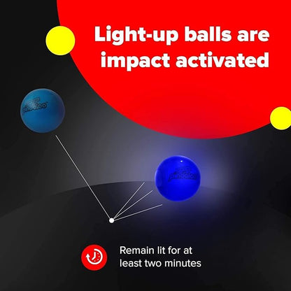pindaloo Original Led Light Neon Skill Game with 2 Balls- Gifts for Kids and Adults Indoor &