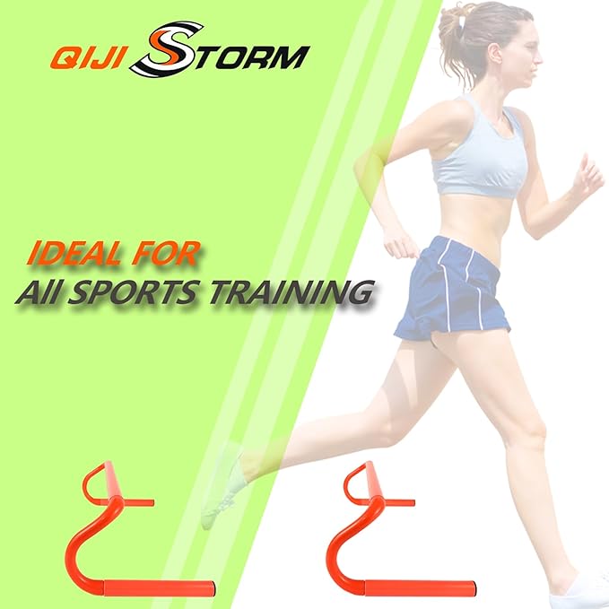 10 Pcs 6" Speed Agility Training Hurdles with 6 Marker Cone Durable Detachable Training Equipments
