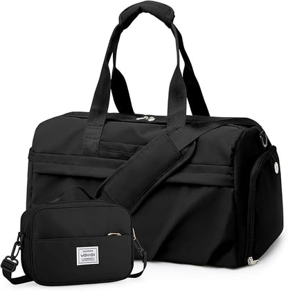 Gym Bag for Women Men, Sport Duffel Bag with Toiletry Bag & Shoe Compartment,Waterproof Travel