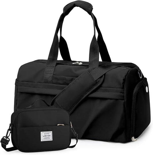 Gym Bag for Women Men, Sport Duffel Bag with Toiletry Bag & Shoe Compartment,Waterproof Travel