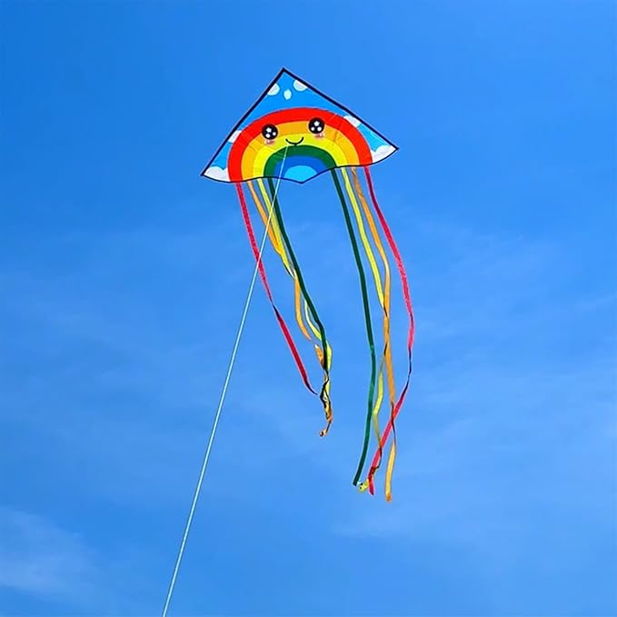 HONBO Large Delta Kite for Kids & Adults,Extremely Easy to Fly Kite for Beach Trip,String Line