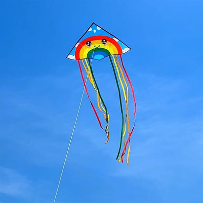HONBO Large Delta Kite for Kids & Adults,Extremely Easy to Fly Kite for Beach Trip,String Line