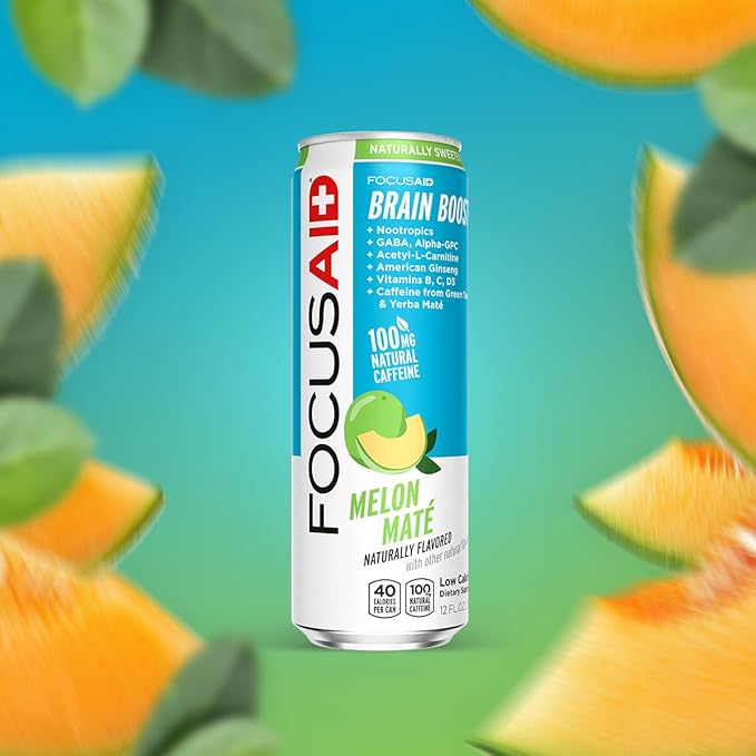 LIFEAID Energy Blend Nootropics Drink for Brain Fuel AlphaGPC GABA BComplex Yerba Mate Green Tea