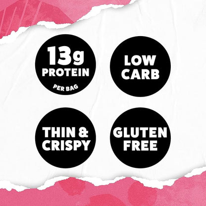 WILDE Himalayan Pink Salt Protein Chips, Thin and Crispy, High Protein, Keto Friendly, Made with