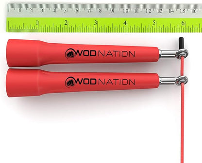 WOD Nation Adjustable Speed Jump Rope For Men, Women & Children - Blazing Fast Fitness Skipping