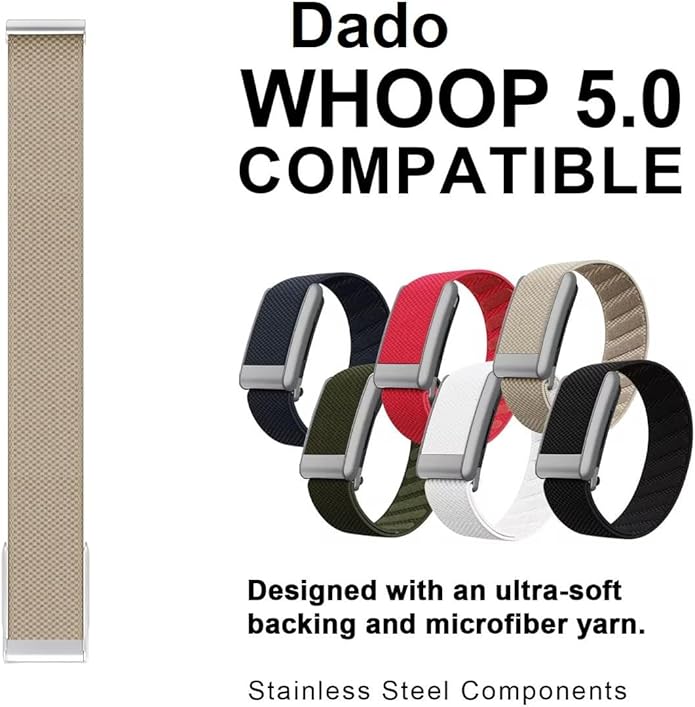 Ultra-soft Nylon Sport Band Compatible with WHOOP 5.0, One, Peak, and Life | Breathable, Durable &