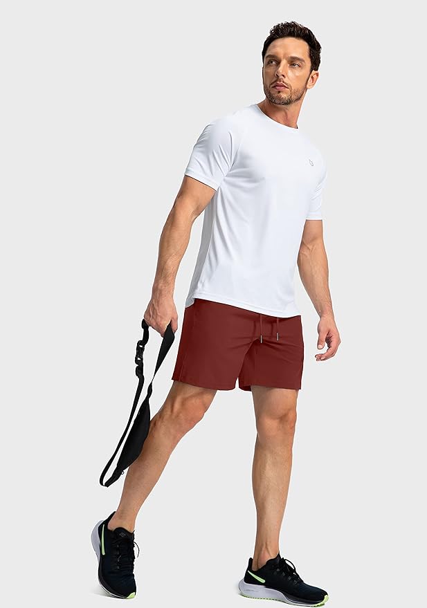 Men's Running Shorts with Zipper Pockets 9 Inch/ 7 Inch / 5 Inch Lightweight Quick Dry Gym Workout