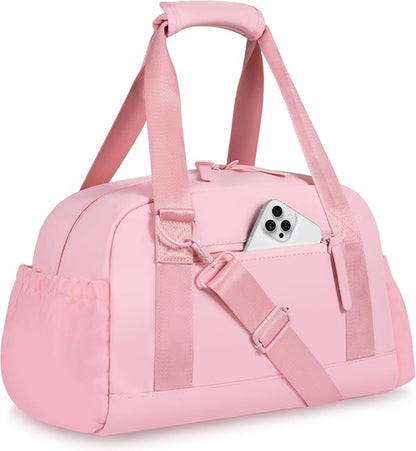 Small Gym Bag 14 inch for Women & Men Mini Gym Duffel Bag with Wet Compartment Waterproof Travel