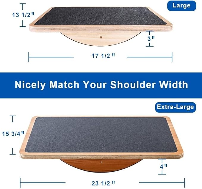 StrongTek Professional Wooden Balance Board, Rocker Board, Wood Standing Desk Accessory, Balancing