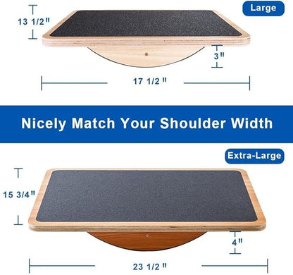 StrongTek Professional Wooden Balance Board, Rocker Board, Wood Standing Desk Accessory, Balancing