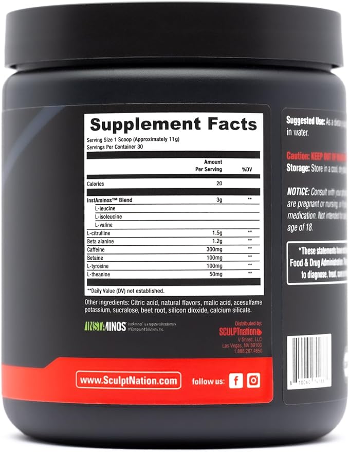 Sculpt Nation by V Shred PreWorkout - Premium Pre Workout Powder with Amino Acids for Ultimate