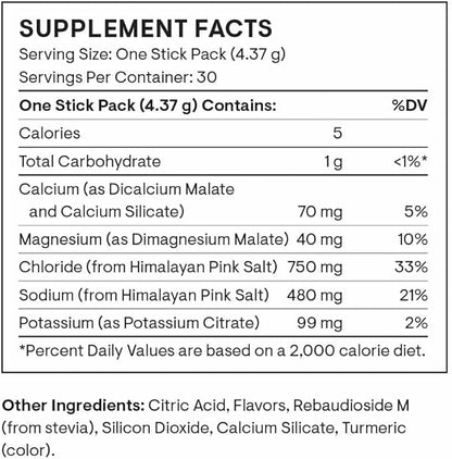 THORNE - Daily Electrolytes - Zero Sugar & Low-Calorie Electrolyte Drink Mix - Naturally Flavored &