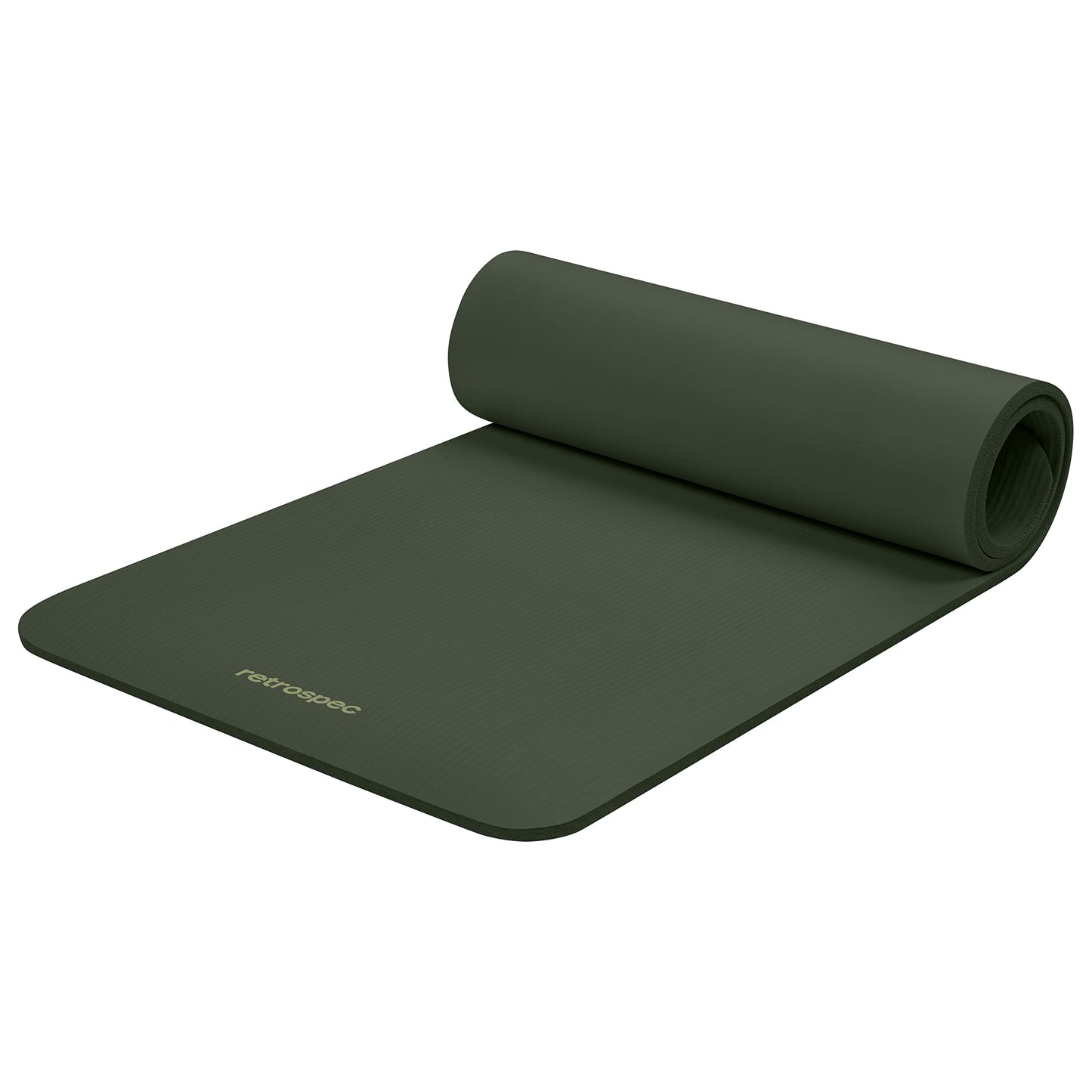 Retrospec Solana Yoga Mat 1/2" Thick w/Nylon Strap for Men & Women - Non Slip Excercise Mat for