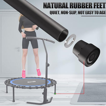 Newan 40"-48" Silent Mini Trampoline Fitness Trampoline Bungee Rebounder Jumping Cardio Trainer