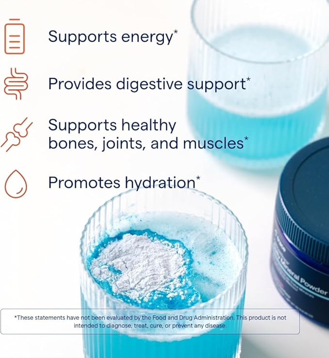 Trace Minerals ConcenTrace Daily Mineral Powder - Supports Energy, Digestion, Bone Health - 70+
