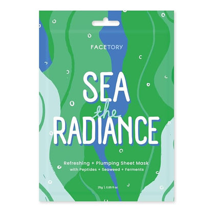FACETORY K Beauty Face Mask Skin Care - SEA THE RADIANCE PLUMPING Sheet Mask with Peptides &