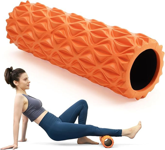 Foam Roller - 15 inch Deep Tissue Massager for Muscle Massage, Myofascial Trigger Point Release
