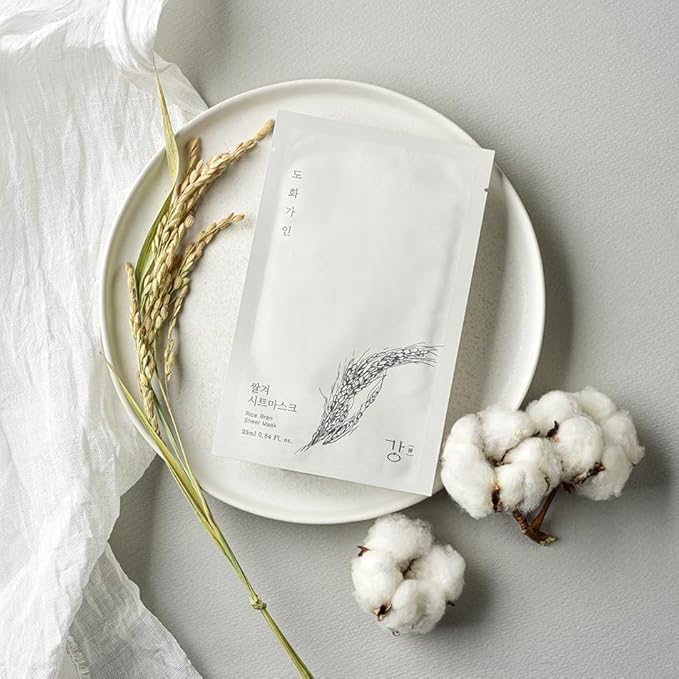 Rice Bran Sheet Mask | Nutrient Enriched Cotton Sheet Mask | Soothing & Nourishing | Made with