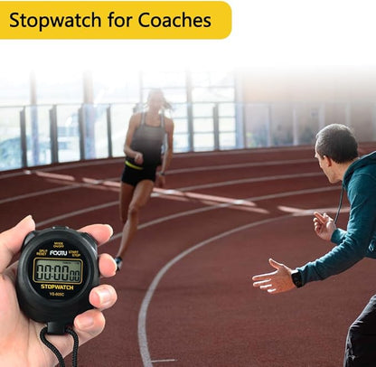 FCXJTU Simple Stopwatch Timer, Single Lap Stopwatch Countdown Timer, No Hourly Beep, On/Off, AAA