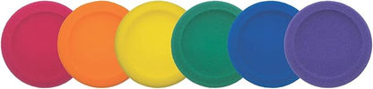 Champion Sports-CHSFDSET Rounded Edge Foam Discs, Red/Yellow/Royal Blue/Green/Orange/Purple
