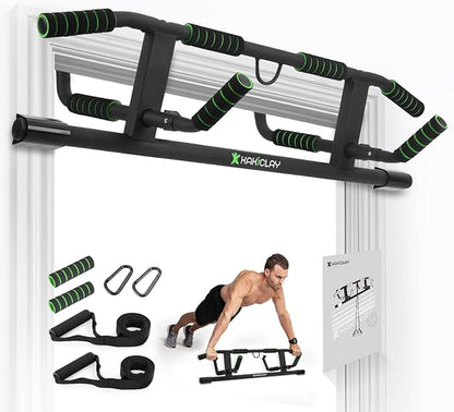 2025 Upgrade Multi-Grip Pull Up Bar with Smart Larger Hooks Technology - USA Original Patent