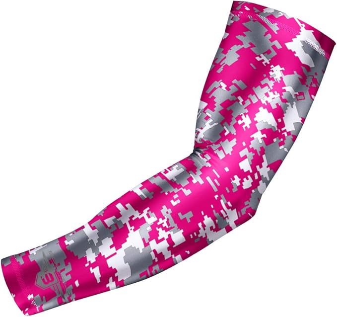 Bucwild Sports Compression Arm Sleeve - Youth & Adult Sizes - Baseball Football Basketball Sports