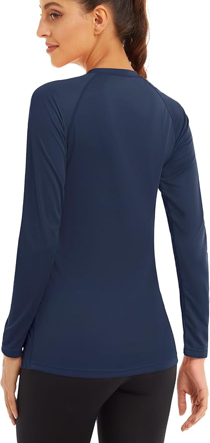 MAGCOMSEN Women's 2 Pack Long Sleeve Shirts UPF 50+ Sun Protection Quick Dry Swim Shirt for Rash