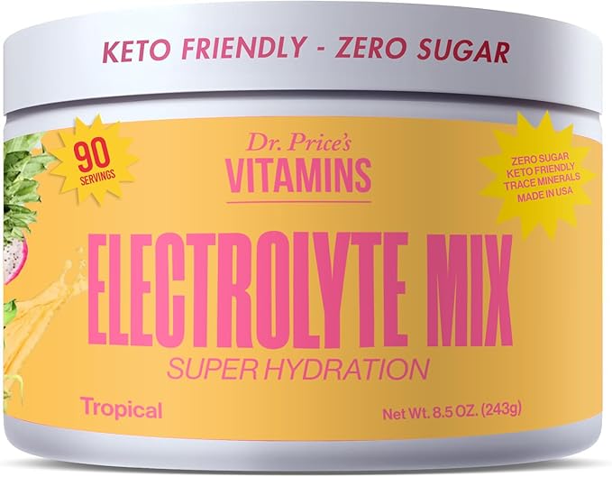Dr. Price’s Electrolyte Mix | Sugar-Free Hydration Powder with 72+ Trace Minerals | No Sugar