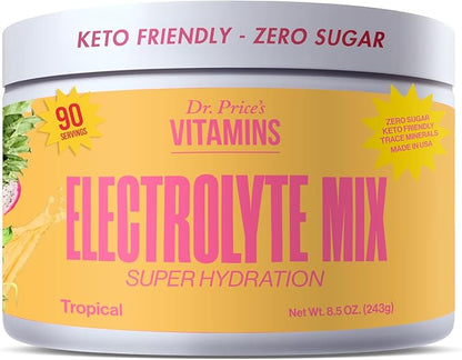Dr. Price’s Electrolyte Mix | Sugar-Free Hydration Powder with 72+ Trace Minerals | No Sugar
