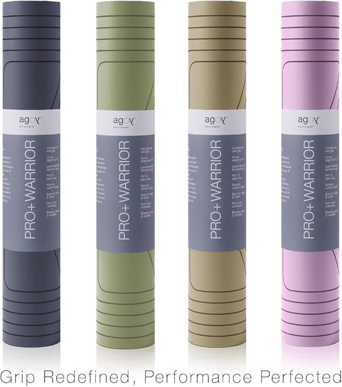 agoy Pro+ Warrior - Premium Non-Slip Yoga Mat – Eco-Conscious Design - PU Mat With Wet/Dry Grip+