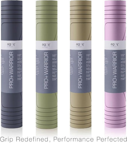 agoy Pro+ Warrior - Premium Non-Slip Yoga Mat – Eco-Conscious Design - PU Mat With Wet/Dry Grip+