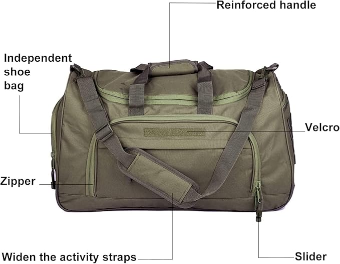 Gym Bag for Women & Men Tactical Duffle Military Weekender Work Out Lightweight Waterproof Sports