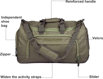 Gym Bag for Women & Men Tactical Duffle Military Weekender Work Out Lightweight Waterproof Sports