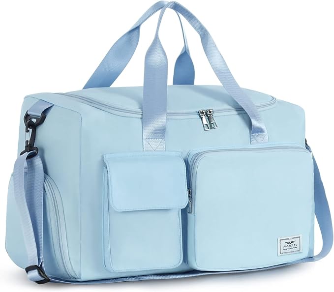 FIORETTO Women's Gym Duffle Bag with Shoes Compartment, 37L Capacity, Ideal for Travel, Gym