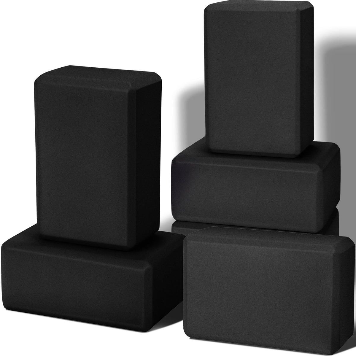 Wettarn 6 Pack Yoga Blocks 9 x 6 x 4 Inch EVA Foam Lightweight Non Slip Yoga Props for Pilates