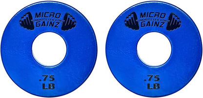 Micro Gainz Standard 1-Inch Center Hole Fractional 2 Pcs Color Weight Plates, Choose (.25LB-1LB)