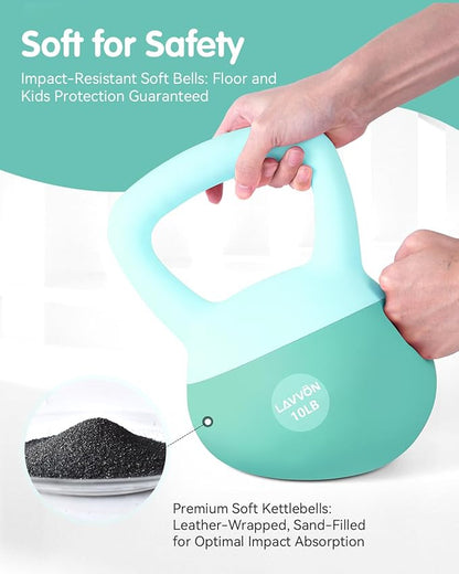 Soft Kettlebell - Cushioned Impact-Resistant Base and Anti-Slip, Kettle bell Anti-Slip Grip Weight