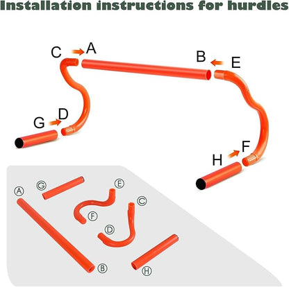 Agility Hurdles Detachable Speed Hurdles Spliced Agility Training Equipment for Soccer, Basketball