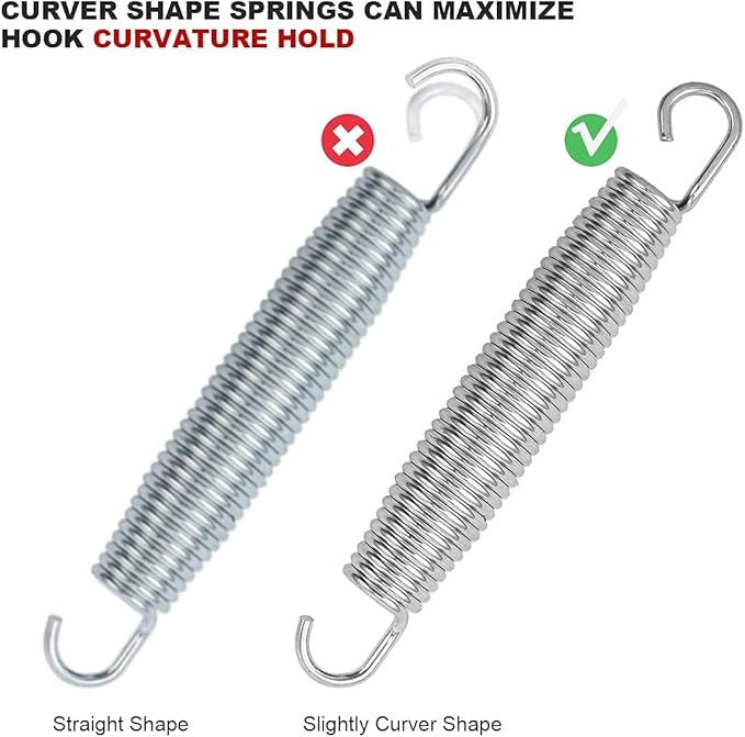 5-1/2" Trampoline Springs, Heavy Duty Stainless Steel High Tensile Replacement Trampoline Springs
