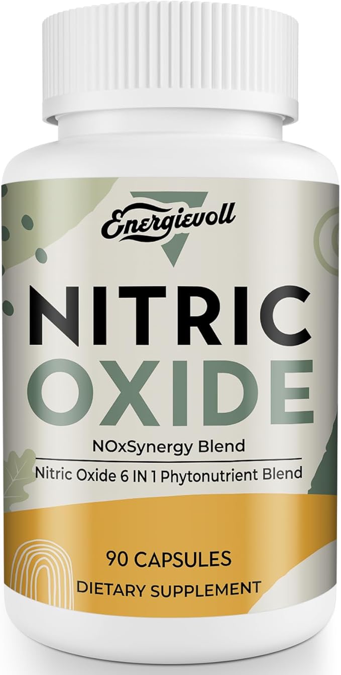 Nitric Oxide Supplement for Men - Precursor and Phytonutrient Blend for Energy, Oxygenation, and